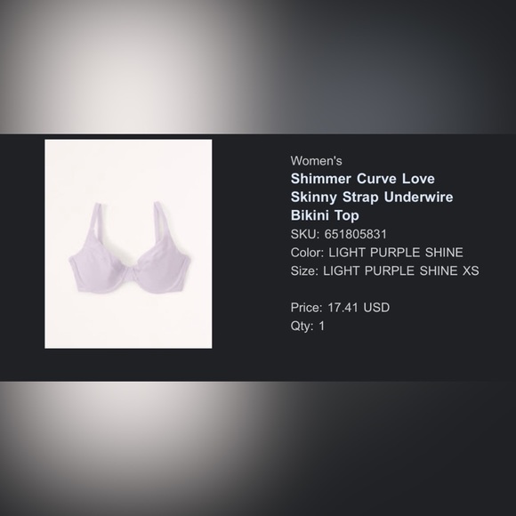 Abercrombie & Fitch Lavender Bikini - Picture 4 of 4